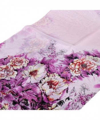 GERINLY Chiffon Scarves PurpleRed 50CMx150CM