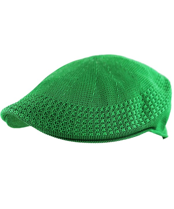THE HAT DEPOT Classic Mesh Newsboy Ivy Golf Cap Hat - Kelly Green - C81868Z5KXY