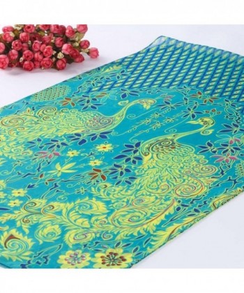 AMA TM Peacock Pattern Chiffon in Fashion Scarves