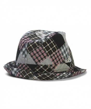 Womens Plaid Fedora Band X Large in Women's Fedoras