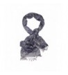 Ladies Pashmina Shawl Paisley Scarf Wrap With Fringe Fashion Scarves For Women (navy blue- iron gray) - CV12N2Q4IWW