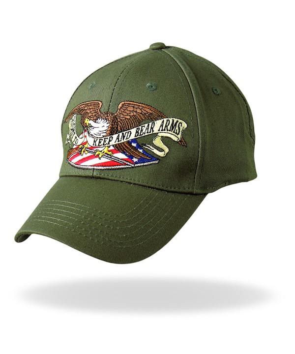 Hot Leathers Right to Bear Arms Ball Cap (Military Green) - Military Green - CL118S5HM1B