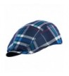 MG Plaid Newsboy Large Navy