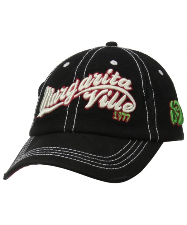 Margaritaville Men's 3D Embroidery Hat - Black - C711VJ1QWW1