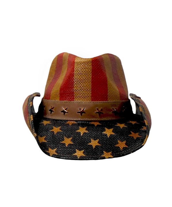 Vintage Drifter Cowboy Hat USA- American Flag- Patriotic- America ...