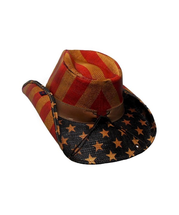 Vintage Drifter Cowboy Hat USA- American Flag- Patriotic- America ...
