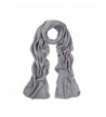 Premium Long Fine Knit Solid Color Warm Winter Scarf - Different Colors - Grey - CU127LE1C9H