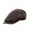 Men's Quiet Man Cap -Irish Tweed Flat Cap - Brown - CG11IJ37Q1N