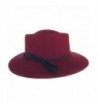 Brooklyn Hat Co Wrangler Womens Boater Wool Felt Fedora Music Festival Hat - Berry - CZ11WNYJVRL