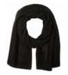 La Fiorentina Women's Oversized Jacquard Texture Scarf - Black - CB12E1EBUS3