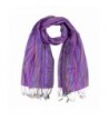 Metallic Multicolor Pashmina Scarf - Purple - C21152OSUA7