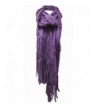 Women's 'Scarf' Soft Warm Winter Knit Tassels Scarf - Amethyst - C6185XE4G8S