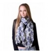 Anika Dali Women's Baa Baa Sheep Blue Print Scarf- Soft Lightweight Wool- Blue - C911IFTQ0U9