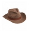 Dorfman Pacific Men's Twill Outback Hat - Bark - CC113OTN4W7
