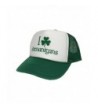 P&B I Shamrock Shenanigans- St Patrick's Day Campaign Adjustable Unisex Hat Cap - Green/White/Green - CO12OB1RWN5