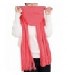 Wander Agio Women's Warm Long Scarves Winter Scarfs Pure Color Scarf Tassel - Melon Red - CT186GKK66Z