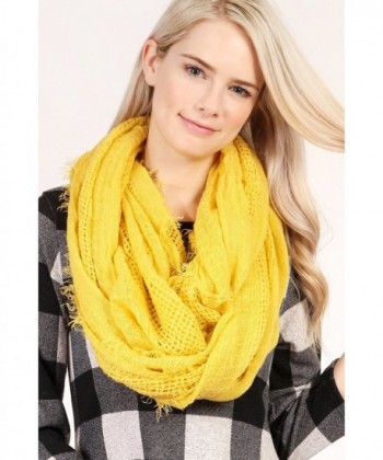 Riah Fashion Infinity Scarf Mustard in Cold Weather Scarves & Wraps