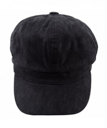 Samtree newsboy Hats For Women-8 Panel IVY Visor Winter Warm Cabbie Cap - 04-black - CF12NGG7BN7