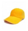 Unisex Men Women Baseball Cap Cotton Netted Trucker Mesh Blank Visor Adjustable Hat - Yellow With White Side - CB185EXZT3Y