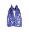 Musical Notes Chiffon Ladies Womens Scarf Shawl Wrap - Blue - C612EW8H019