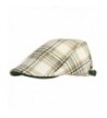 WITHMOONS Summer Flat Cap Linen Plaid Check Pattern IVY Hat LD3075 - Green - C7124HQAGB1