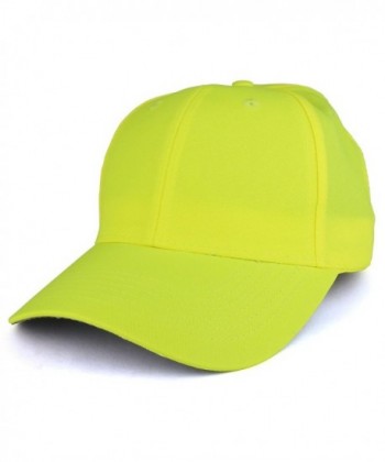 Trendy Apparel Shop Solid Enhanced Visibility Safety Flourescent Structured Ball Cap - Safety Yellow - C9186876I9A