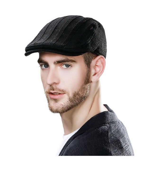 Mens Winter Wool Newsboy Cap Fitted Ivy Flat Cap Cold Weather Hats