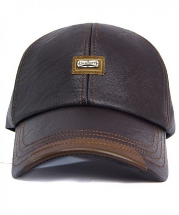 GESDY Vintage Adjustable Leather Baseball in Men's Baseball Caps