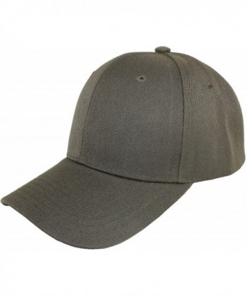 Jh Sports Plain Adjustable Velcro Baseball Cap - Dark Grey - CB11H15OJ65