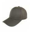 Jh Sports Plain Adjustable Velcro Baseball Cap - Dark Grey - CB11H15OJ65