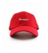 Bompton Unstructured Baseball Dad Hat Cap - Red - CX12N8Q60PE