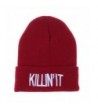 Tuscom Unisex Women Men Hat Warm Winter Knit Cap Hip-hop Beanie Hats - Wine Red - CL12NB6CKZ7