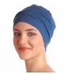 Unisex Cotton Sleep Caps for Cancer- Hair Loss | Sleep Cap for Chemo - Caroline Blue - CI11K2L2D09