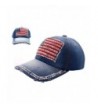 Deer Mum Ladies US Flag Denim Jean Campagne Bling Ajustable Baseball Cap Cowboy Hat - Blue - CB11MKQWIEF