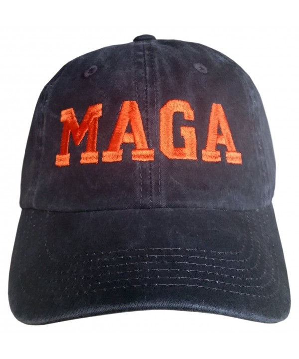 MAGA Black/Orange ~ Make America Great Again HAT AmericaFirst MAGA Cap - CI12NUEF1LE