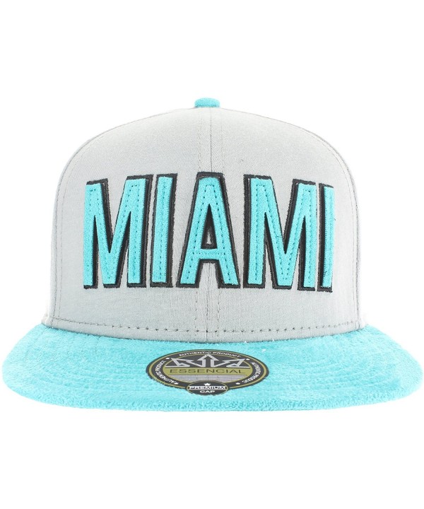 Snapback Laser Cut Collection MIAMI- ORLANDO- KEY WEST- DAYTONA - Miami - Teal - CM12I73F3WD