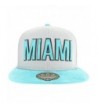 Snapback Laser Cut Collection MIAMI- ORLANDO- KEY WEST- DAYTONA - Miami - Teal - CM12I73F3WD