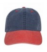 Dad Hat Pigment Dyed Two Tone Plain Cotton Polo Style Retro Curved Baseball Cap 1200 - Blue / Red - C4187WZR2EG