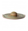 San Diego Hat Company Women's 8-Inch Brim Floppy Stripe Sun Hat - Multi/Brown - C4126AORFF3