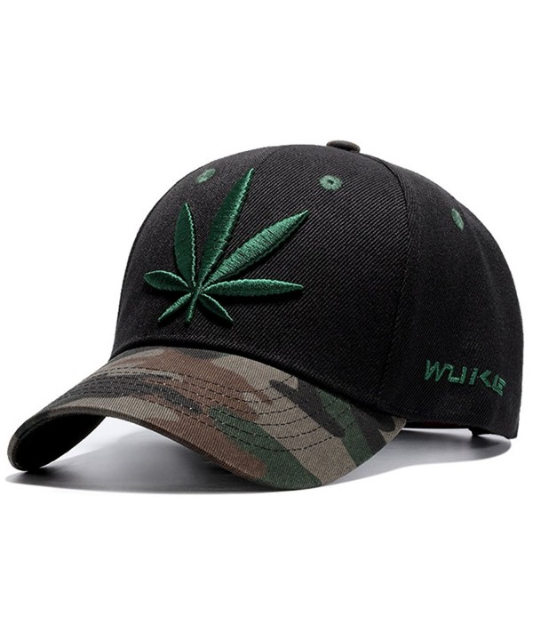 Sunlitro Unisex Hip Hop Baseball Cap Outdoor Leisure Hat - Green Leaf 069 - C91838S8392