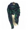 YOUR SMILE Women Tassels Soft Plaid Tartan Stylish Warm Scarf Gorgeous Wrap Shawl - Green - C0186IE54QW