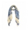 Elegant Bohemian Paisley Floral Tribal Aztec Print Frayed Edge Scarf Wrap - Blue - CM12MTDEWCJ