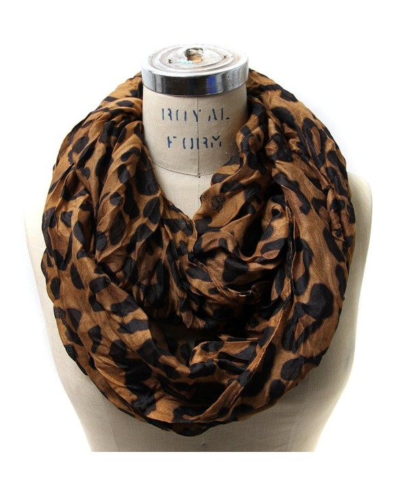 Scarfand's Animal Print Infinity Scarf Wrap Collection - Leopard Brown - CZ18767AM43
