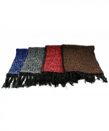 Women Winter Fashion Scarves Muffler With Tassles SF101 - Red - C011BBZ70NZ