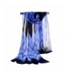 GERINLY Chiffon Scarves Chevron Pattern Shawl Sheer Scarf - Blue - C812O0FW48O