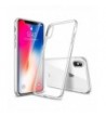 iPhone X Case- Clear Thin Crystal Soft TPU Slim Plating Silicone Protective Back - Transparent - CQ1886G6AEI