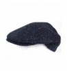 Mens Shooting / Flat / Peak Cap. 100% Pure new Wool. Made in Irish Woolen Mill. Blue Herringbone - CZ11NIWIZND