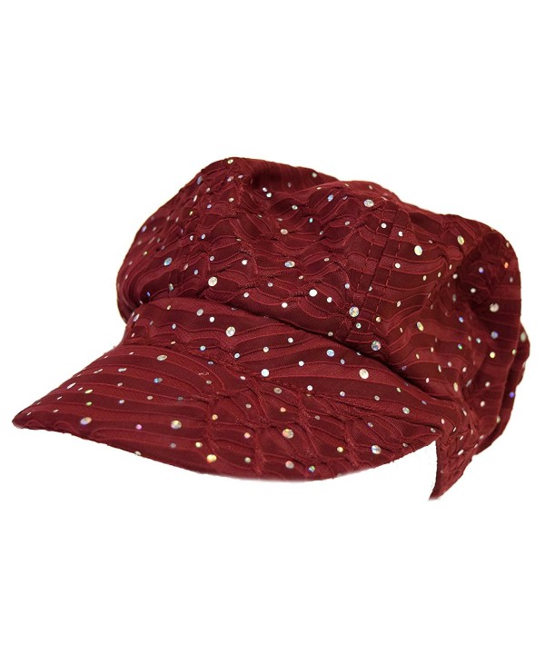 Sparkle Glitter Newsboy Cap / Burgundy - CD112SXC14R