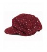 Sparkle Glitter Newsboy Cap Burgundy