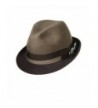 Dorfman Pacific Carlos Santana Bogart Fedora Hat (Taupe & Brown- Small/Medium) - CA11FTZE40P